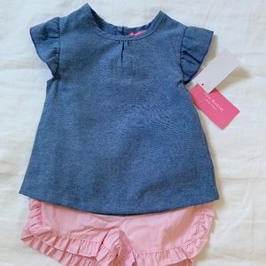 Baby girl 12 months outfit by Isaac Mizrahi, 2-piece set, NWT